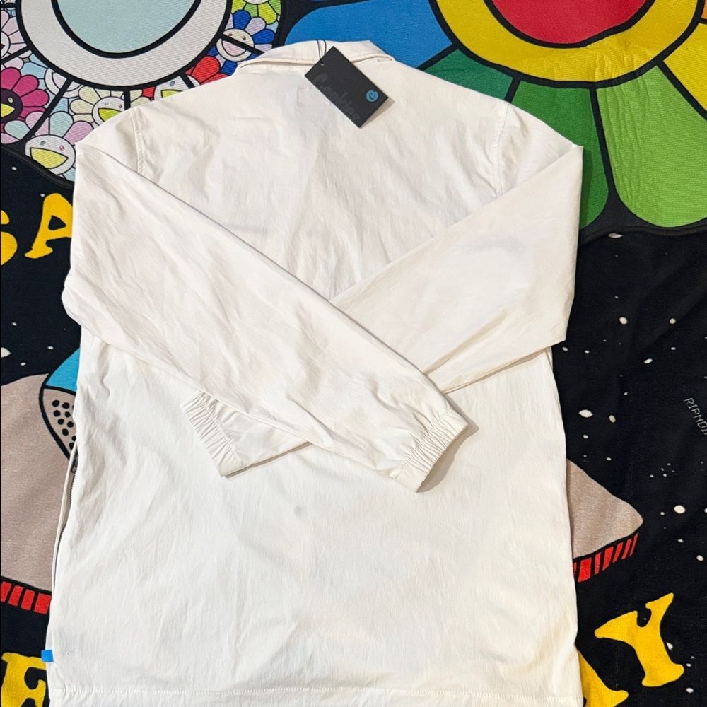 Cookies Men’s Lightweight White Coach Jacket with Cookies Logo - Picture 12 of 16